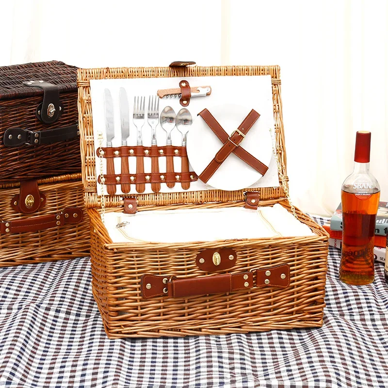 Food Storage Boxes With Lids - Family Outing Picnic Basket, Outdoor Camping
