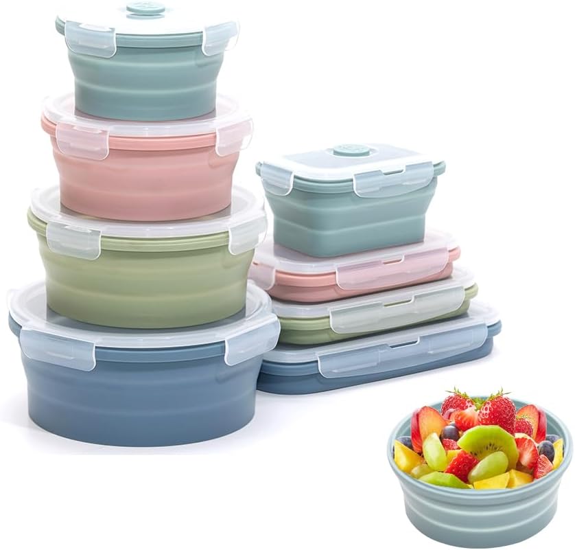 Food Storage Silicone - Collapsible Silicone Food Storage Container Set
