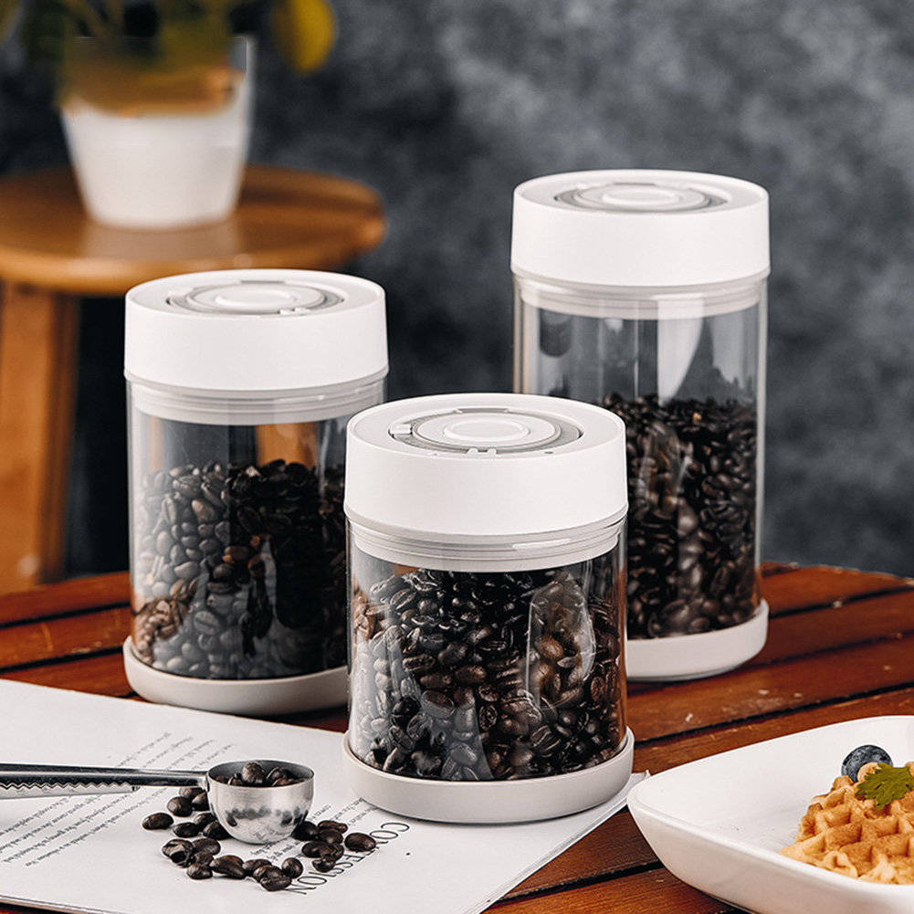 Food Storage Jars & Containers - Kitchen Moisture-proof Glass Coffee Bean Jar