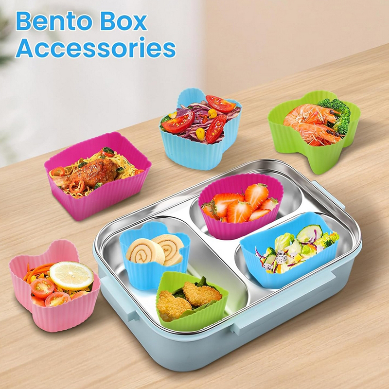 Food Storage Heat - 8PCS Silicone Lunch Box Dividers For