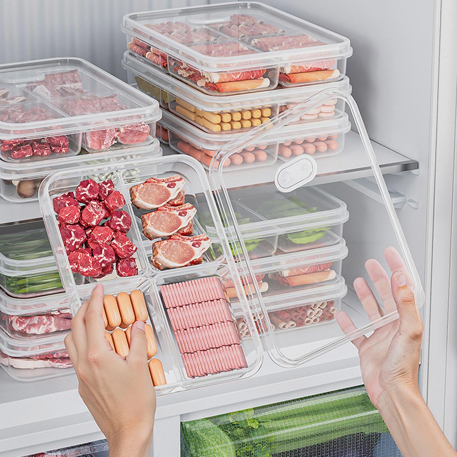 Food Storage Organiser - 1PC Refrigerator Storage Box Meat Vegetable