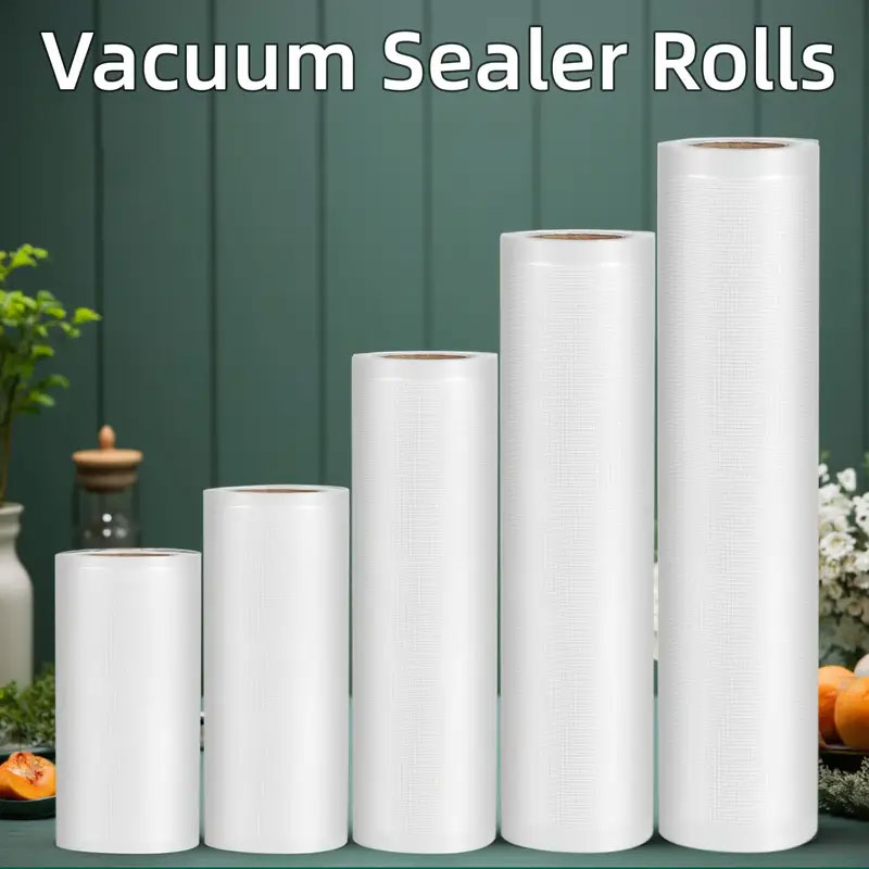 Food Storage Vacuum Sealer Machine - 500CM Vacuum Seal Bags Roll Non-Slip