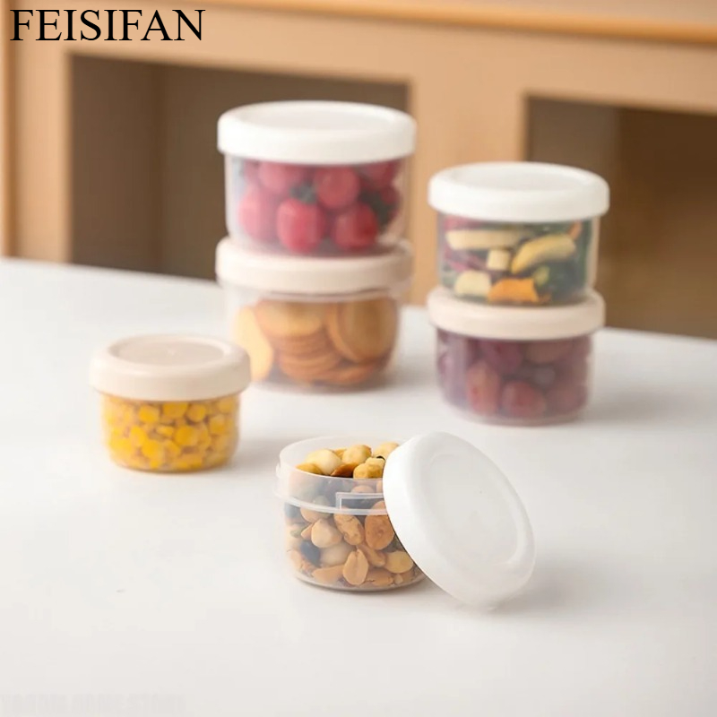 Food Storage Boxes With Lids - Portable Round Plastic Food Storage Container