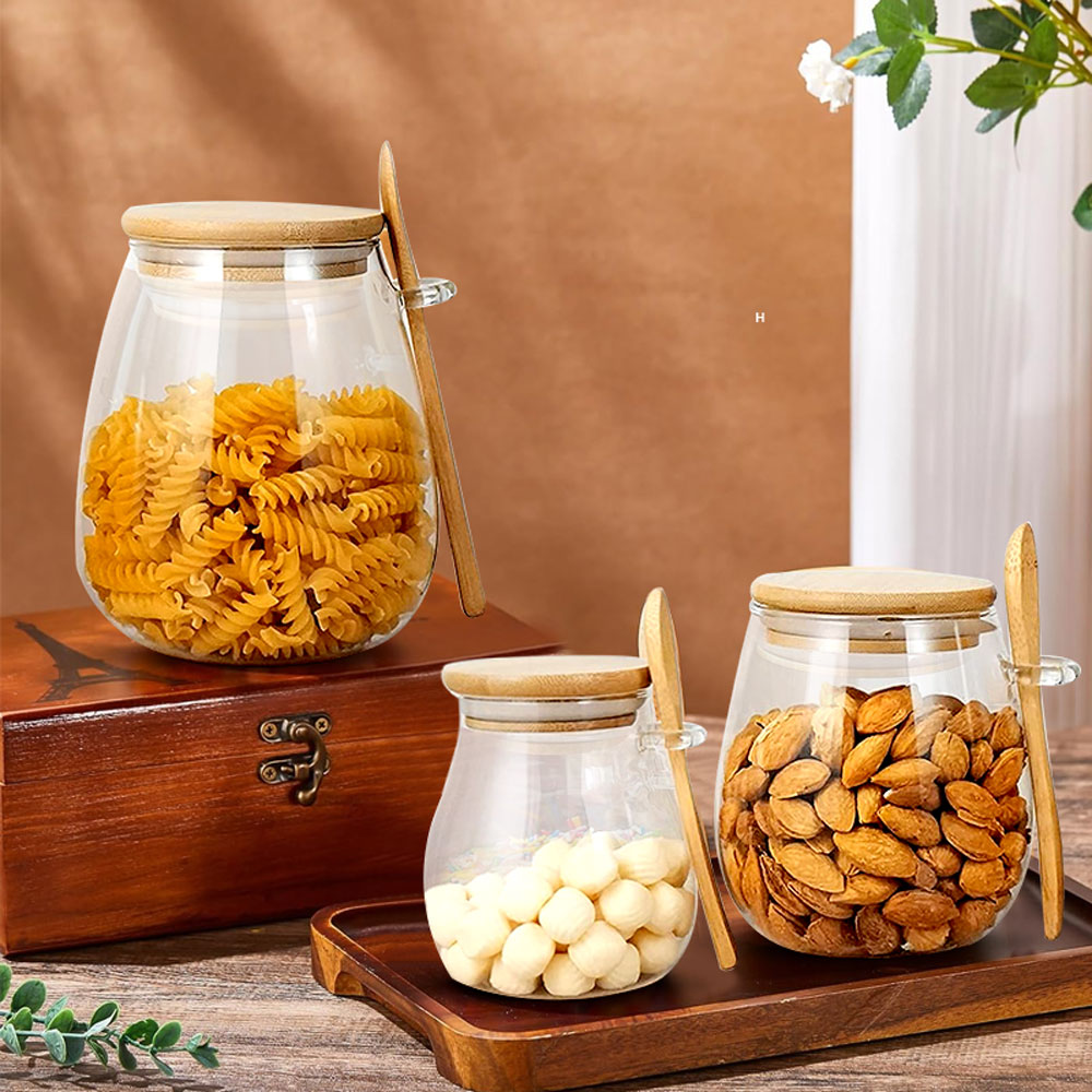 34oz sealed glass jar with spo - огляд і ціна Glass Meal Prep Container