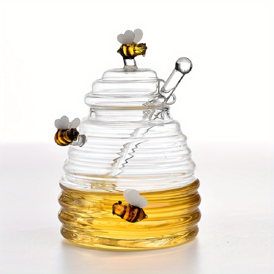 Glass Honey Jar with Dipper &  - огляд і ціна Glass Meal Prep Container