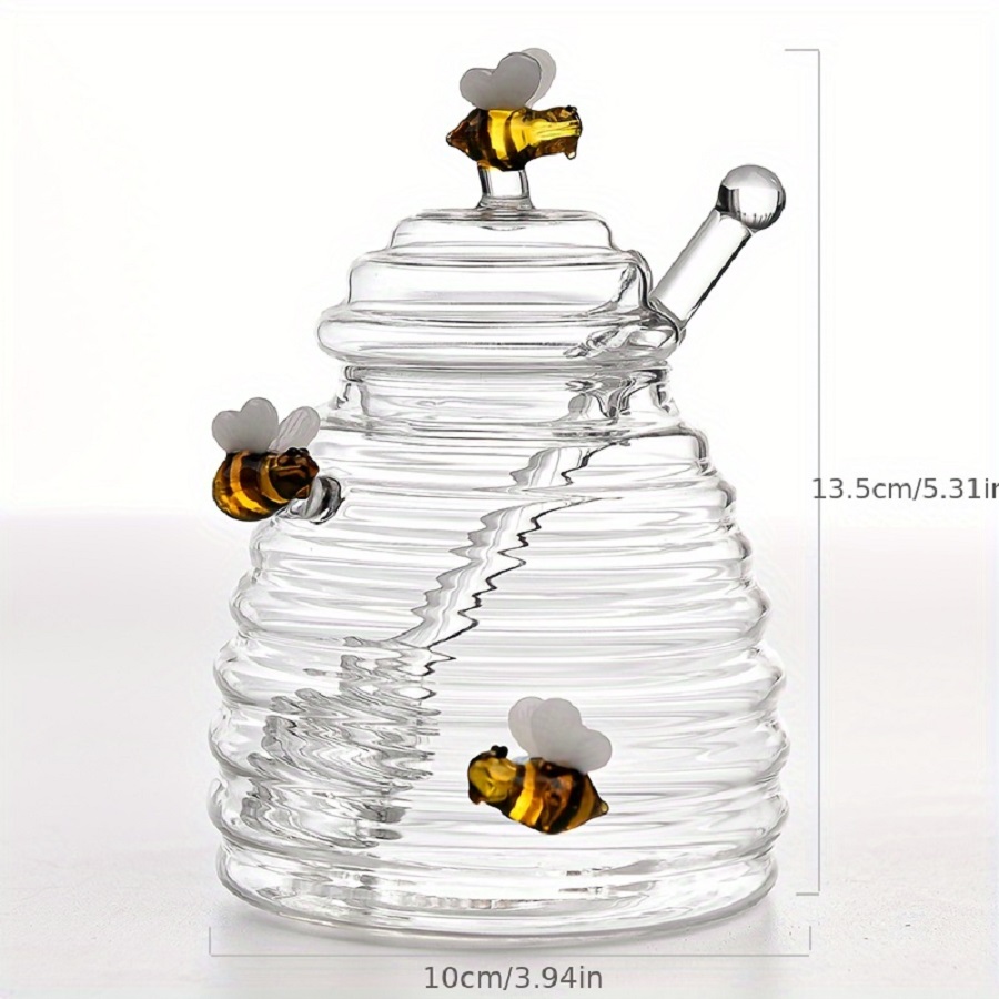 Glass Honey Jar with Dipper &  - огляд і ціна Glass Meal Prep Container
