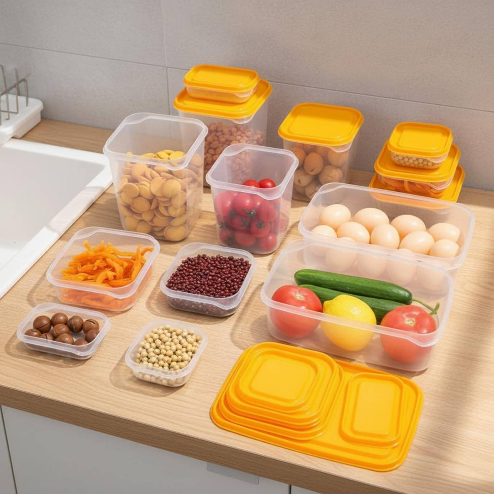17 Pieces Fridge Storage Box S - огляд і ціна Food Storage Boxes With Lids