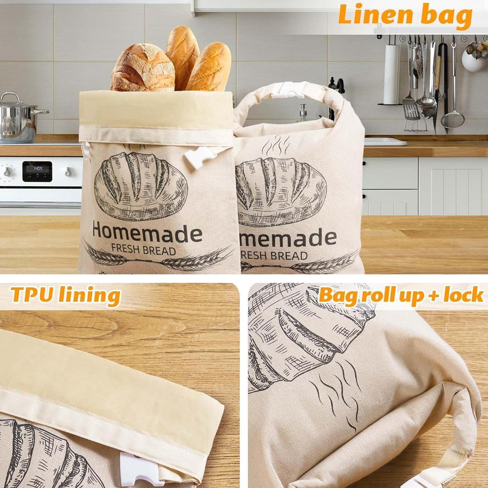 Linen Bread Bag Reusable Bags  - огляд і ціна Food Storage Reusable Bags