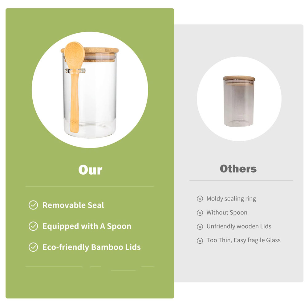 Airtight Food Storage Plastic  - огляд і ціна Food Storage Jars With Wooden Lids
