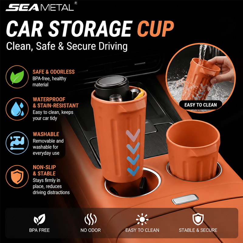 SEAMETAL Car Trash Can Food-Gr - огляд і ціна Food Storage Silicone