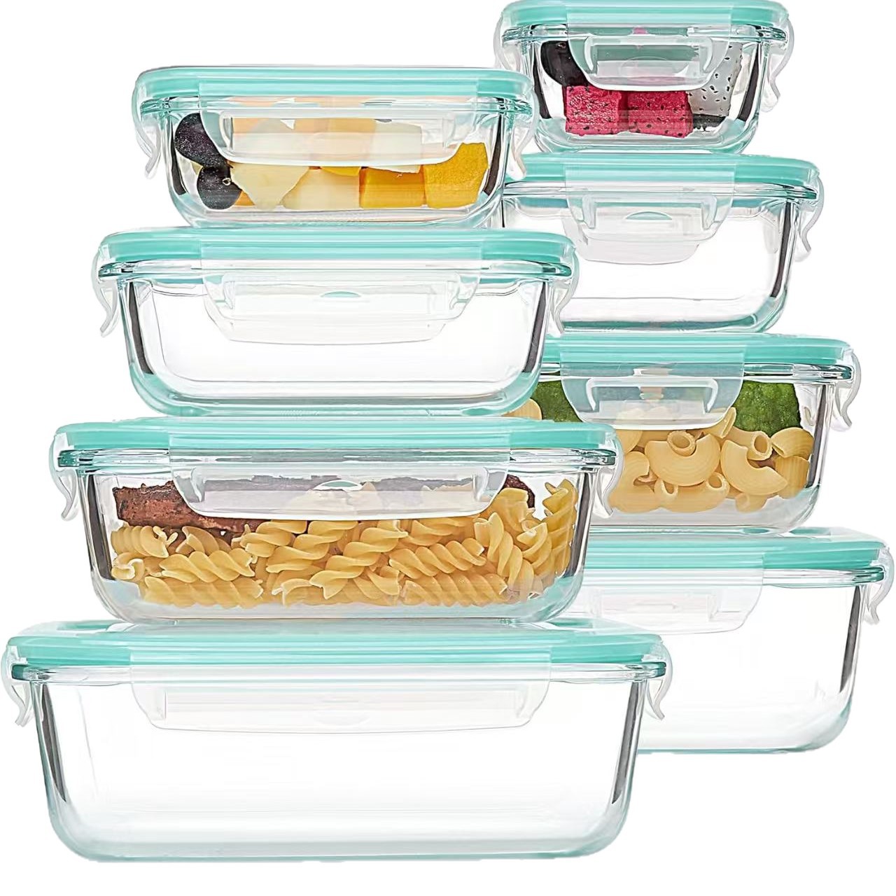 8-Piece Glass Lunch & Storage  - огляд і ціна Glass Meal Prep Container