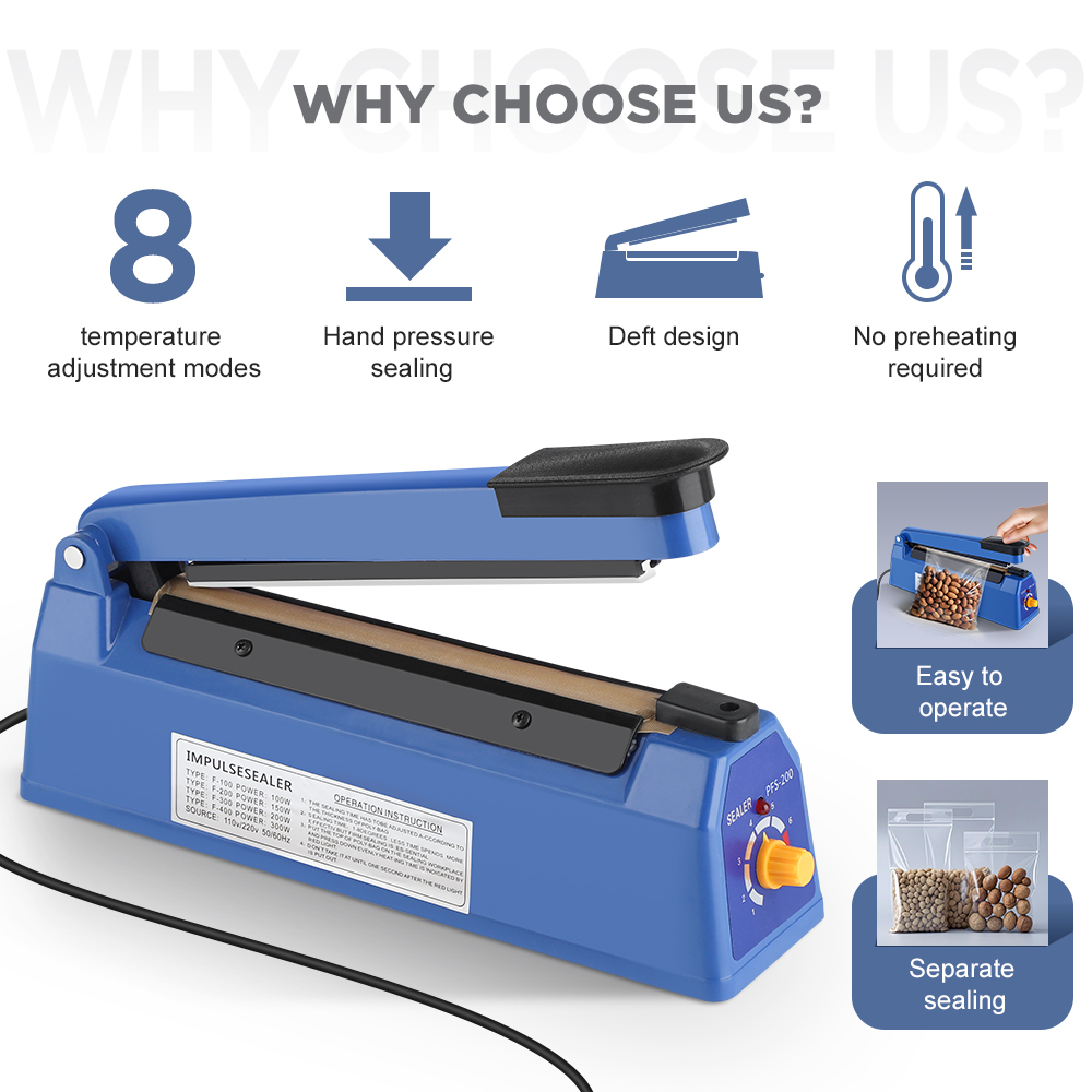 Impulse Sealer Machine Kitchen - огляд і ціна Food Storage Vacuum Sealer Machine
