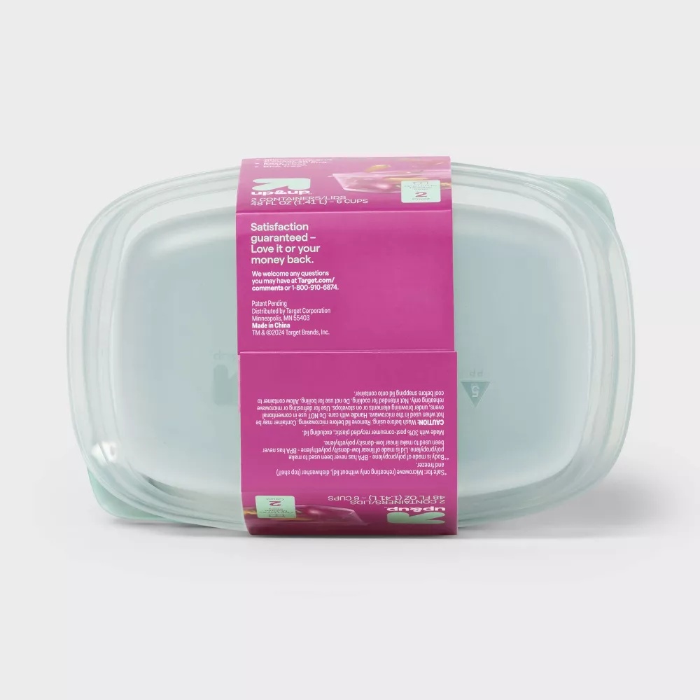 2 Pack 48oz / 6 Cups Snap Lid  - огляд і ціна Food Storage Lidl