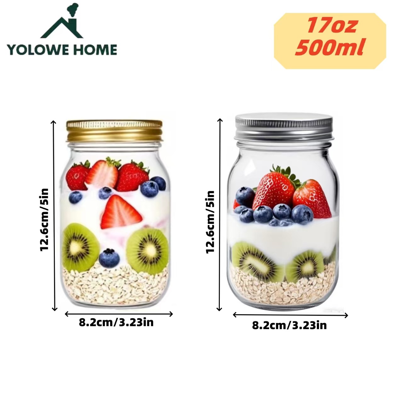 6Pcs, 12Pcs, 500Ml/16Oz, Glass - огляд і ціна Glass Meal Prep Container