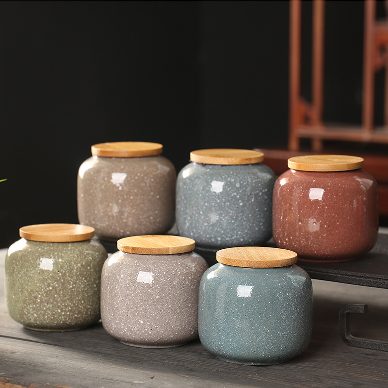 Ceramic Mini Jar with Wooden L - огляд і ціна Food Storage Jars With Wooden Lids