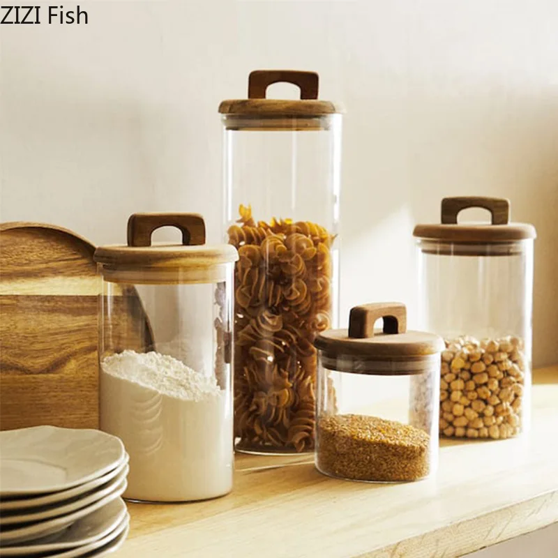 Wooden Lid Glass Storage Jar C - огляд і ціна Food Storage Lidl