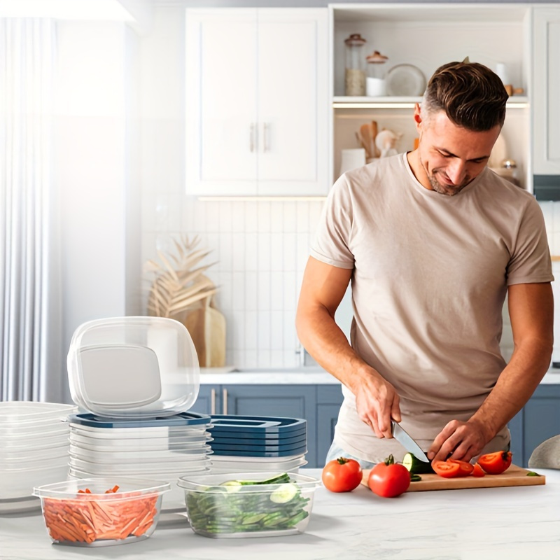 A Set of 6 Transparent Stackab - огляд і ціна Food Storage Boxes With Lids