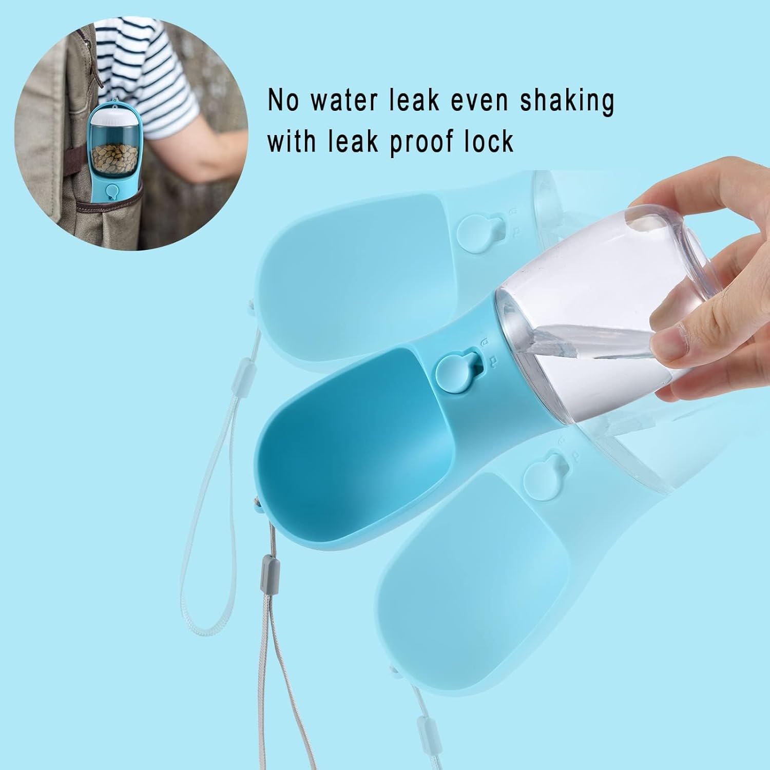 Dog Water Bottle with Food Con - огляд і ціна Food Storage Necessities