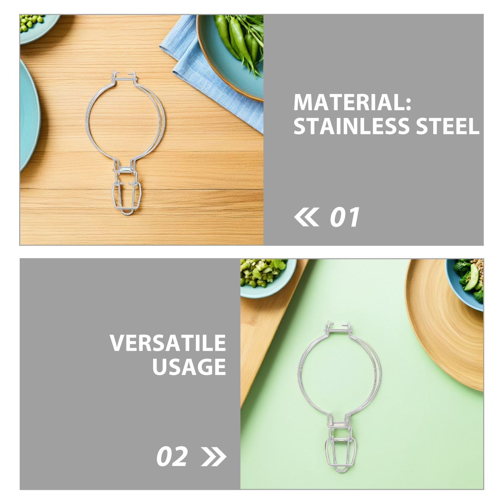 6Pcs Stainless Steel Glass Jar - огляд і ціна Food Storage Jars & Containers