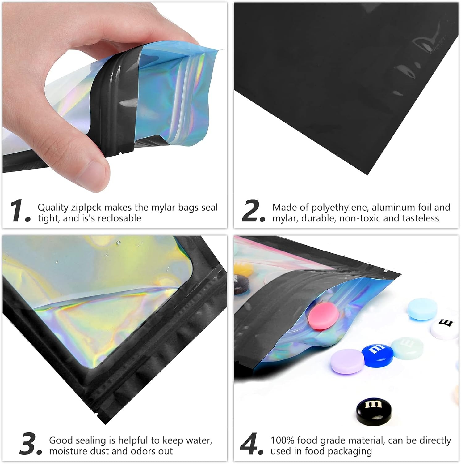 100ps Mylar Bags Custom Logo P - огляд і ціна Food Storage Mylar Bags