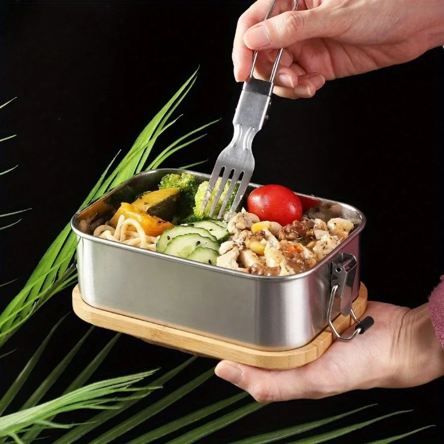 New 304 Stainless Steel Bamboo - огляд і ціна Food Storage Boxes With Lids