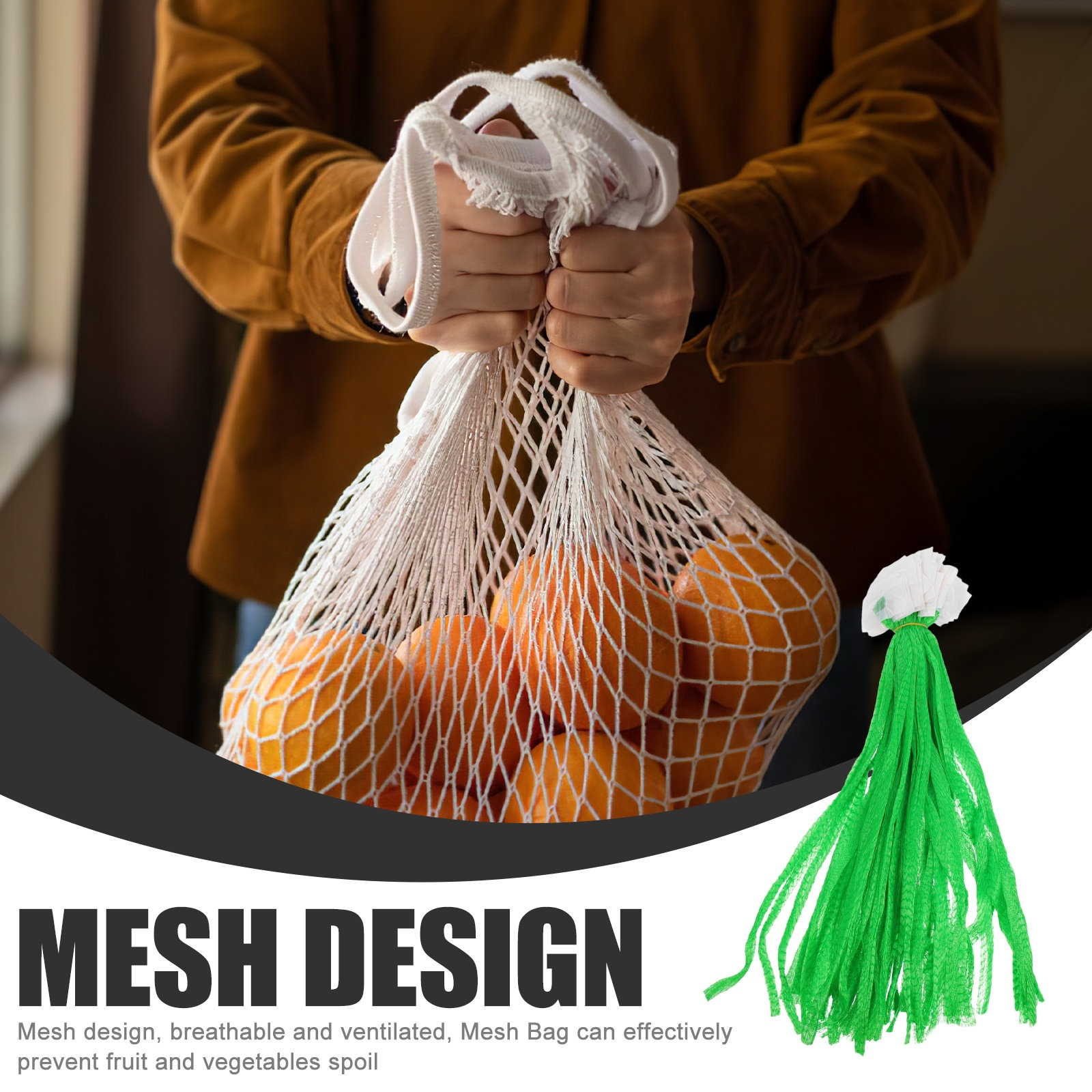 100Pcs Premium Pe Mesh Produce - огляд і ціна Produce Bag Reusable Mesh