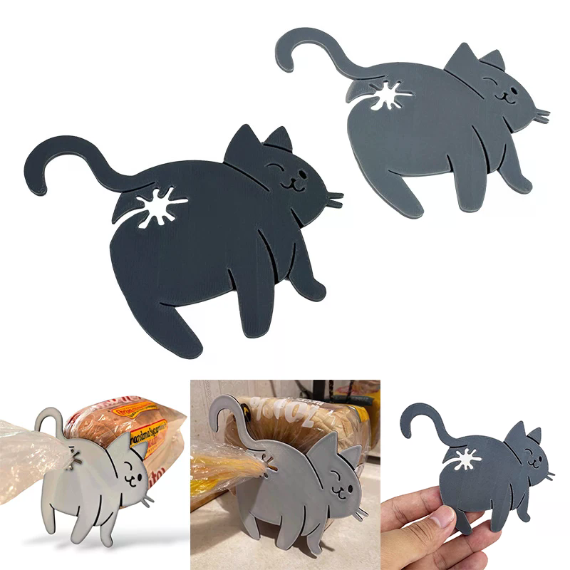 3D Cat Butt Bread Bag Clip Sna - огляд і ціна Food Storage Zip Lock Bags