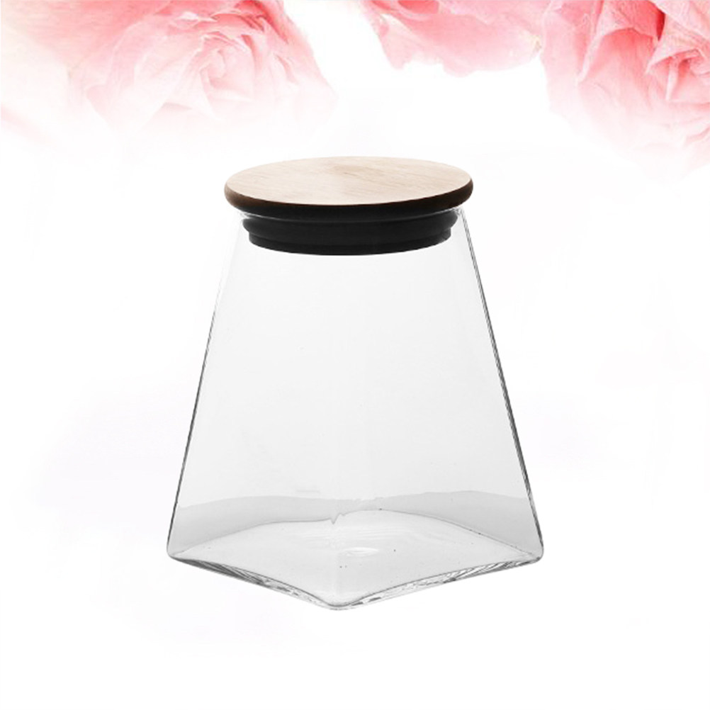 Glass Grains Storage Tank 350M - огляд і ціна Food Storage Jars With Wooden Lids