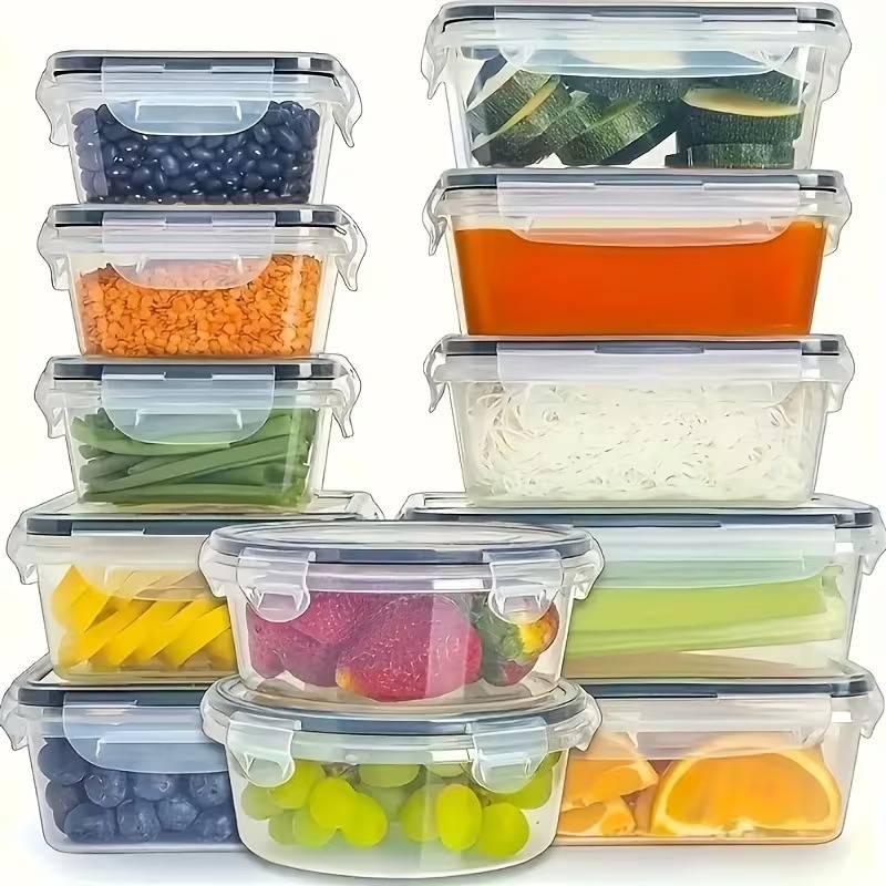 4-Piece Clear Food Storage Con - огляд і ціна Food Storage Boxes With Lids