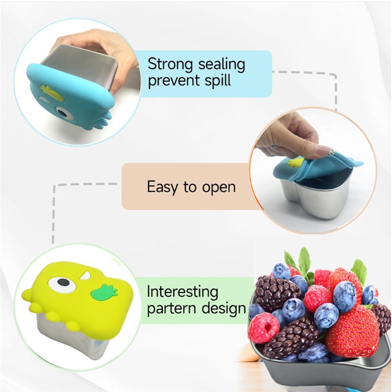 AA94-304 Stainless Steel Dinos - огляд і ціна Food Storage Silicone
