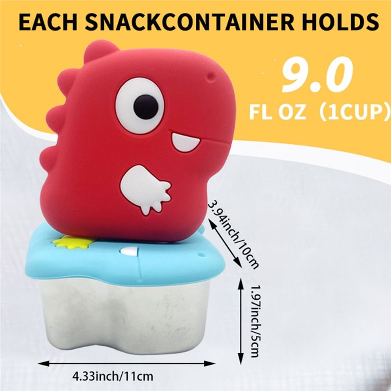 AA94-304 Stainless Steel Dinos - огляд і ціна Food Storage Silicone