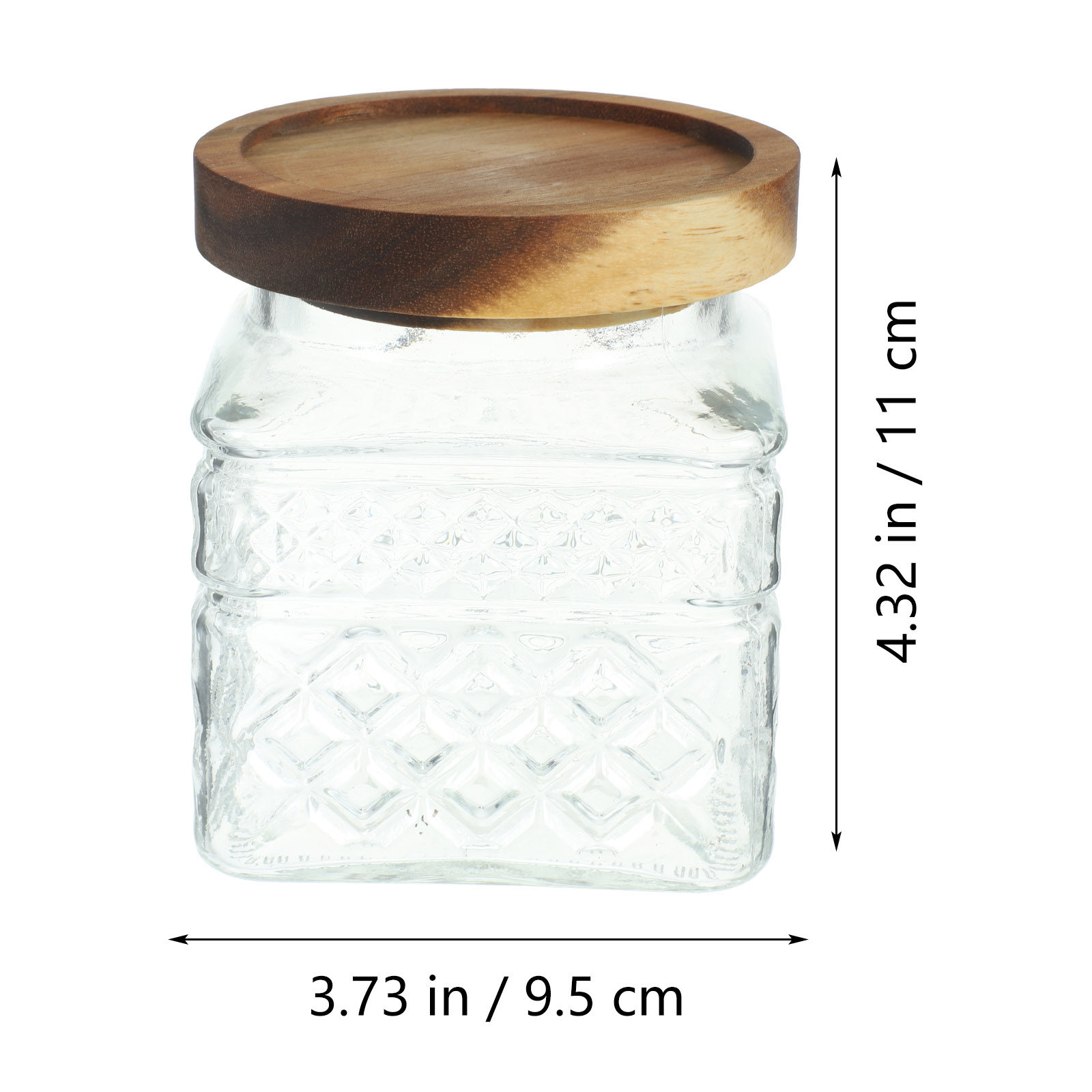 Clear Glass Canister with Wood - огляд і ціна Food Storage Jars With Wooden Lids