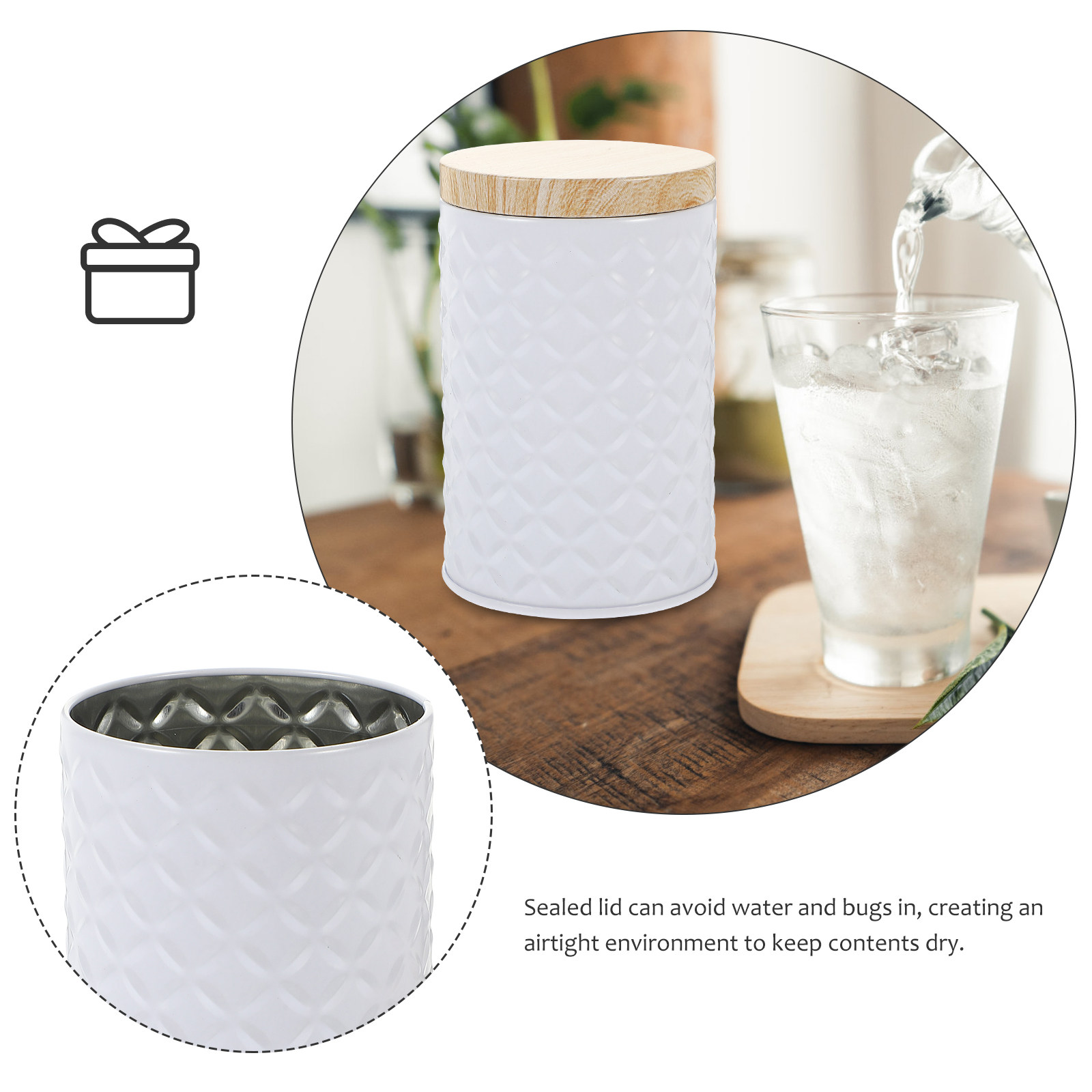 2Pcs Food Grade Tinplate Stora - огляд і ціна Food Storage Jars & Containers