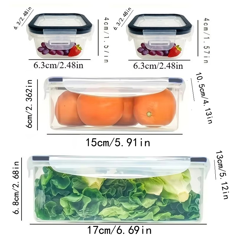 8Pcs Set Includes 4 Containers - огляд і ціна Food Storage Organiser