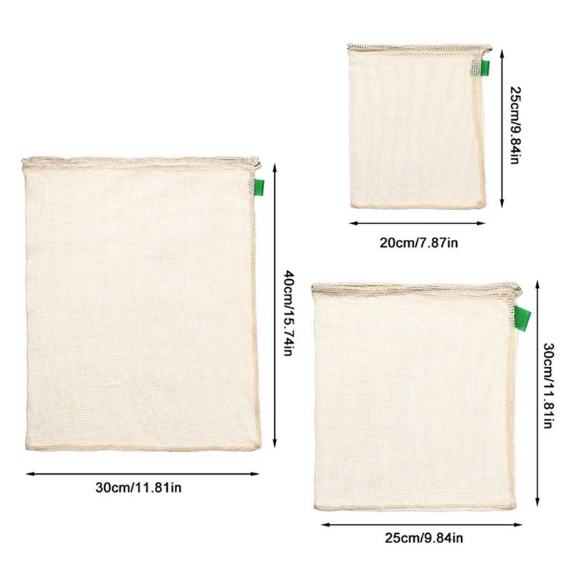 [N84R] 9Pcs/Set High Quality M - огляд і ціна Produce Bag Reusable Mesh