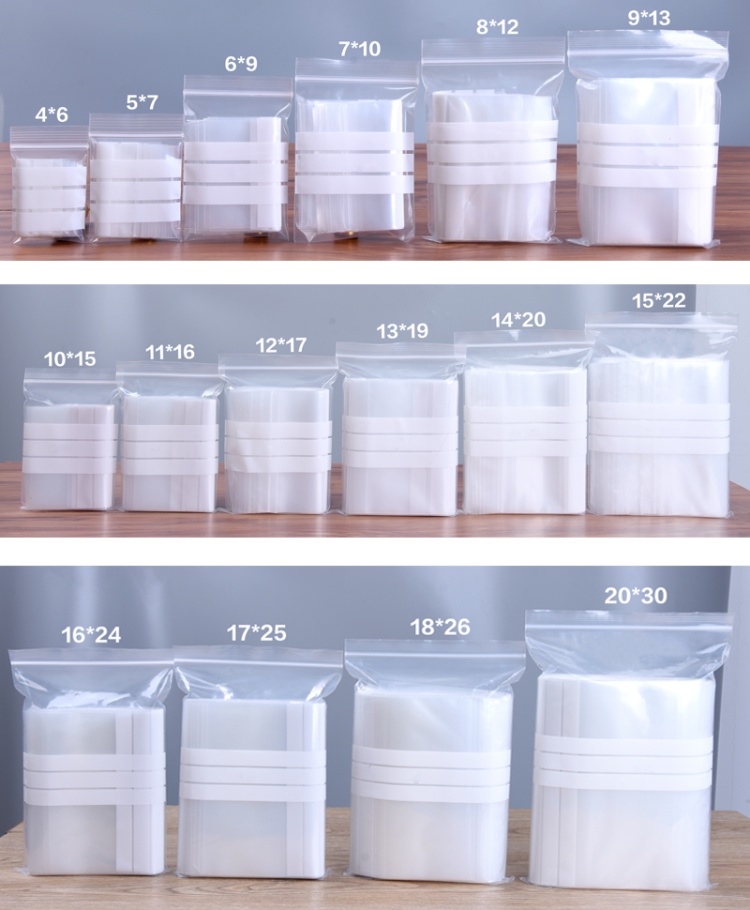 200PCS PE Clear Plastic Writin - огляд і ціна Food Storage Zip Lock Bags