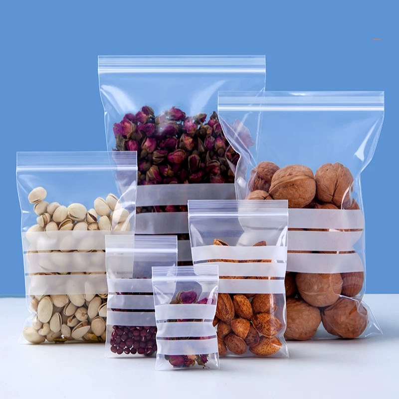 200PCS PE Clear Plastic Writin - огляд і ціна Food Storage Zip Lock Bags