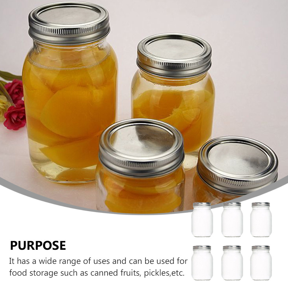 6Pcs Transparent Round Glass J - огляд і ціна Food Storage Jars & Containers