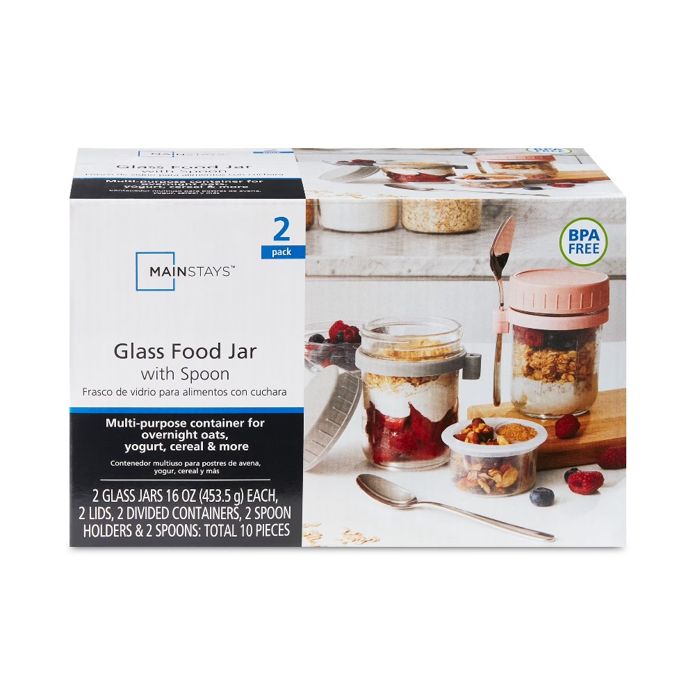 Portable Overnight Oats Food J - огляд і ціна Glass Meal Prep Container