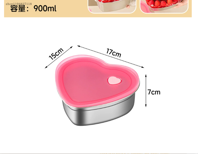 2025new304stainless steel hear - огляд і ціна Food Storage Silicone