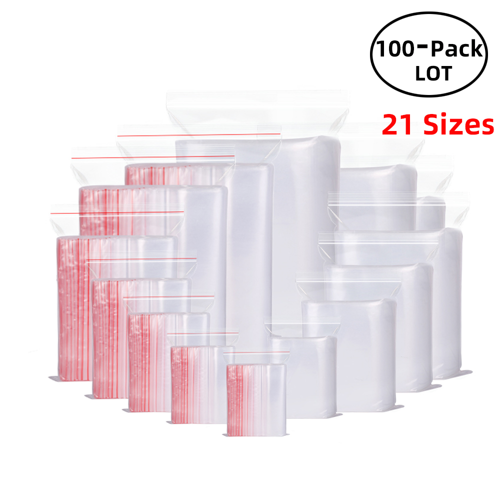 100PCS/Pack Resealable Zip Loc - огляд і ціна Food Storage Zip Lock Bags