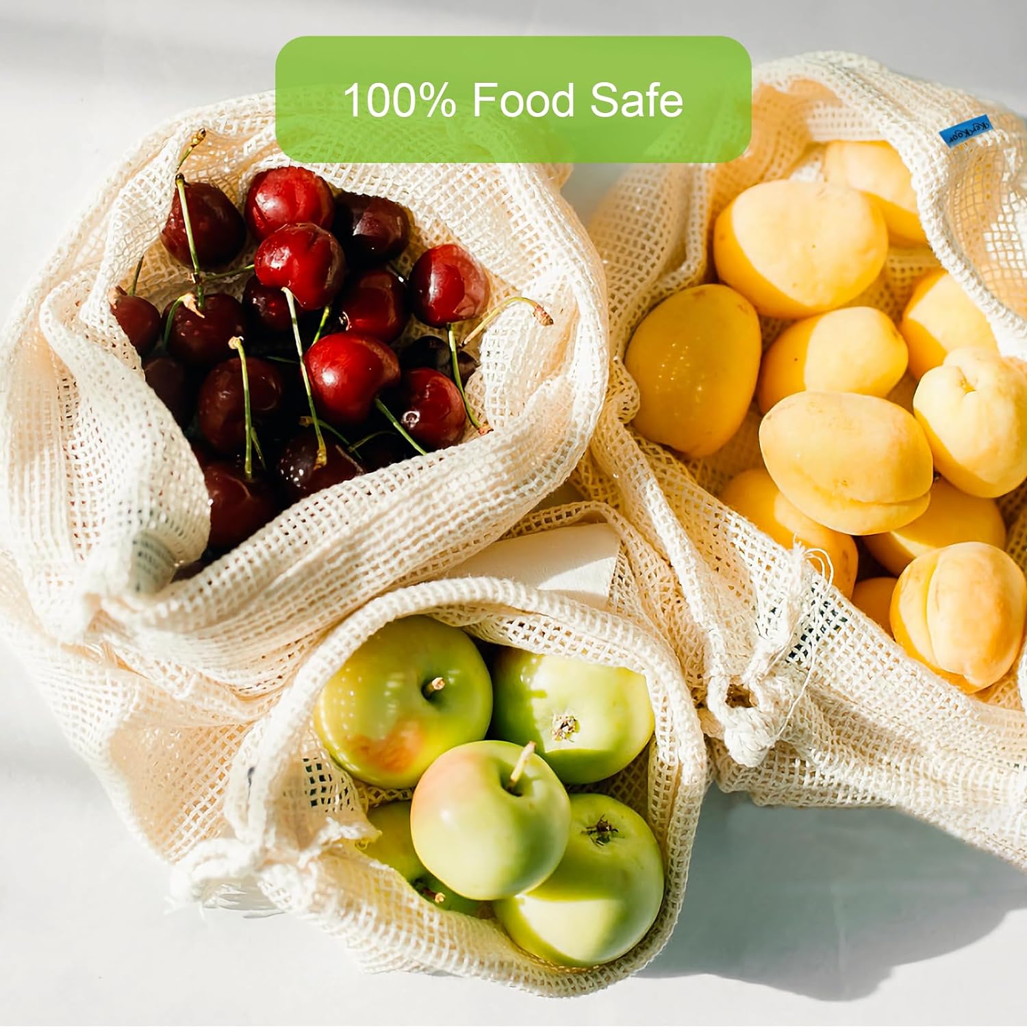 3pcs Reusable Cotton Mesh Prod - огляд і ціна Produce Bag Reusable Mesh
