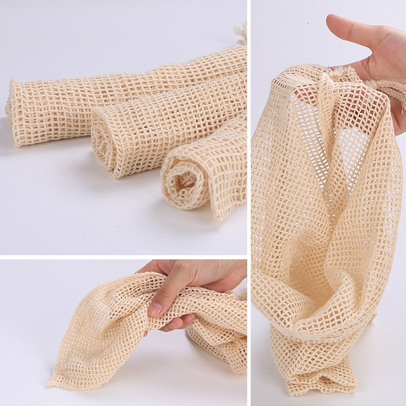 3pcs Reusable Cotton Mesh Prod - огляд і ціна Produce Bag Reusable Mesh