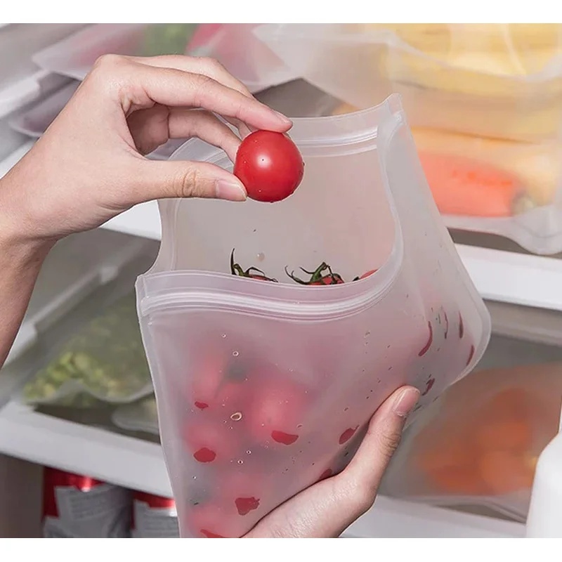 1-4pcs Silicone Food Storage B - огляд і ціна Food Storage Zip Lock Bags