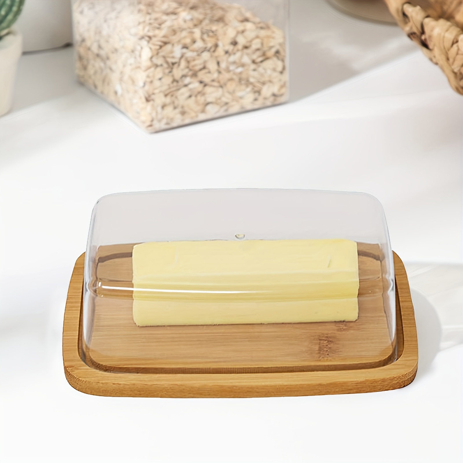 Bamboo Butter Dish Rectangular - огляд і ціна Glass Meal Prep Container
