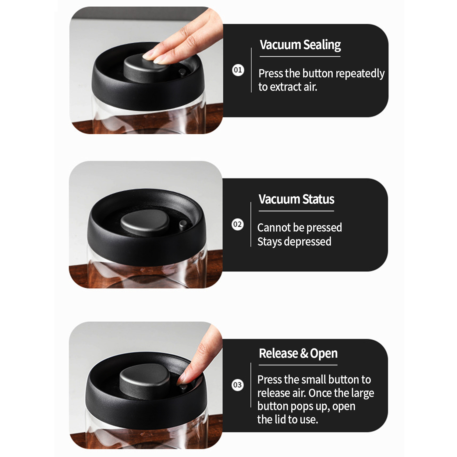 OANKR Vacuum Coffee Canister 5 - огляд і ціна Food Storage Jars & Containers