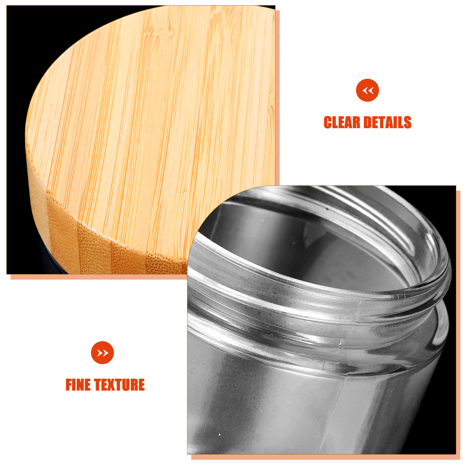 4Pcs Transparent Glass Jars wi - огляд і ціна Food Storage Jars & Containers