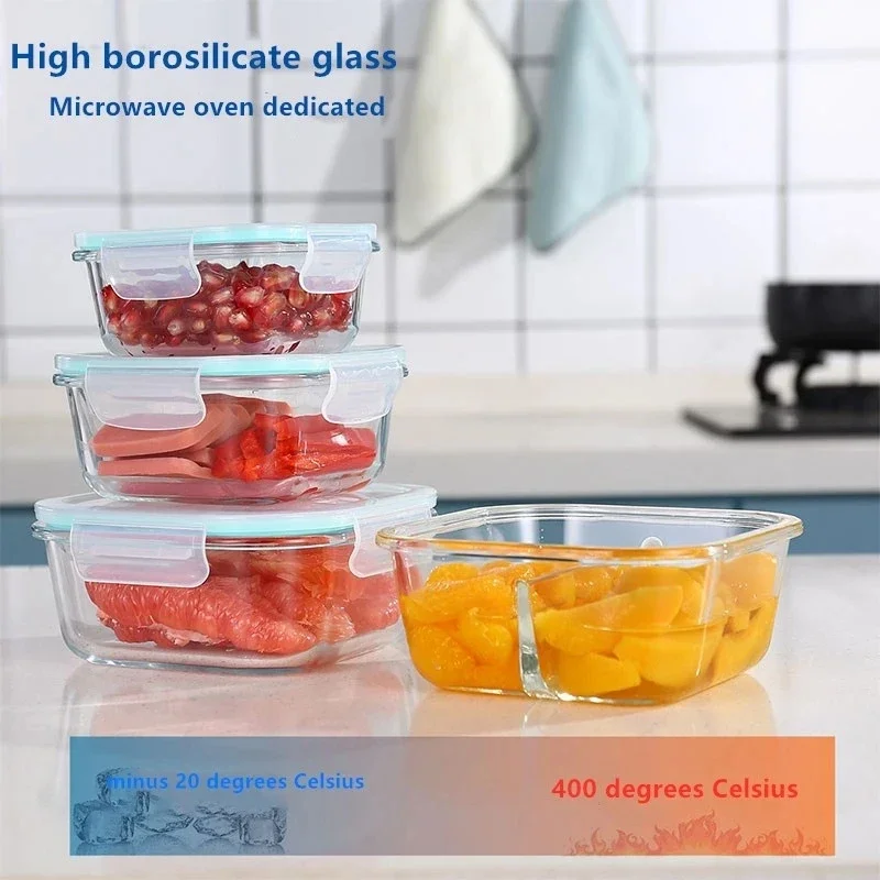 Glass Fresh-Keeping Box high B - огляд і ціна Glass Meal Prep Container