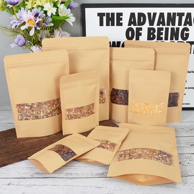 20/50pcs Kraft Paper Zip Lock  - огляд і ціна Food Storage Zip Lock Bags