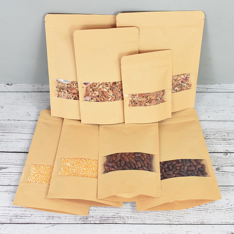 20/50pcs Kraft Paper Zip Lock  - огляд і ціна Food Storage Zip Lock Bags